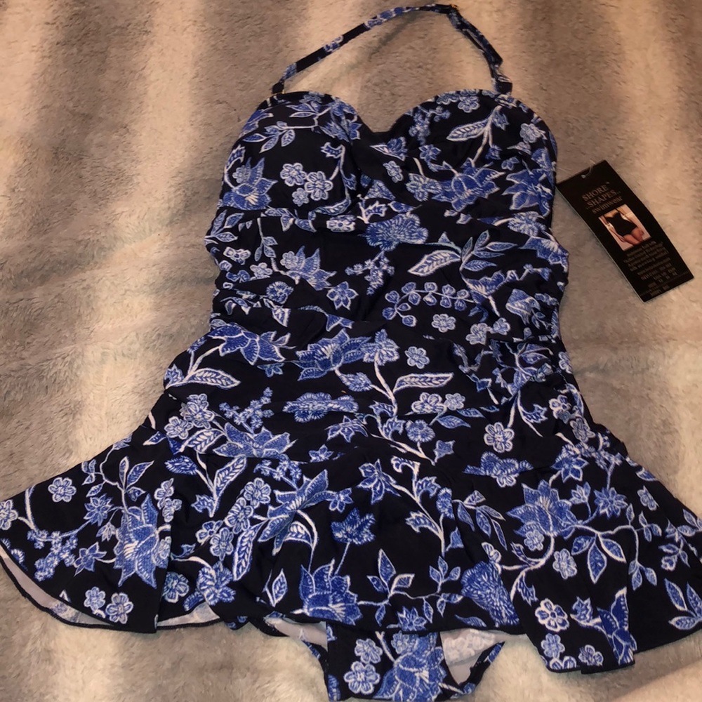 Blue full bathing suit